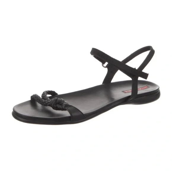 Prada Leather Slingback Sandals - Picture 2 of 5